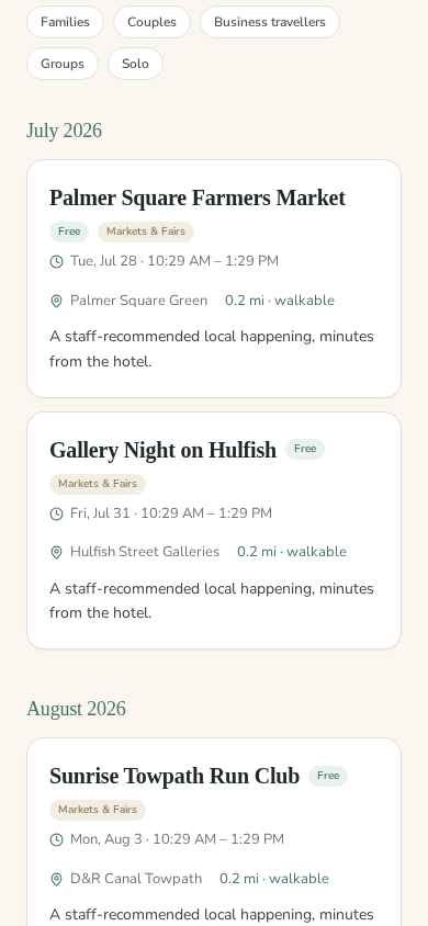 A local event calendar